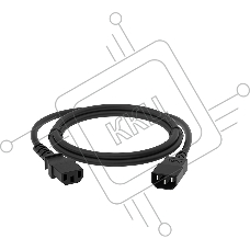 Кабель питания GCR PROF удлинитель 7.0m, С13 - С14, черный, 3*1,0mm, GCR-54340
