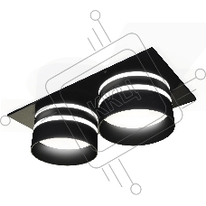 Комплект встраиваемого светильника Ambrella light XC7636042 SBK/FR черный песок/белый матовый MR16 GU5.3 (C7636, N7142)