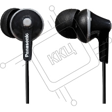 Наушники вкладыши Panasonic RP-HJE125E-K 1.1м черный проводные (в ушной раковине)