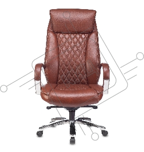 Кресло руководителя Бюрократ T-9924SL светло-коричневый Leather Eichel кожа крестовина металл хром