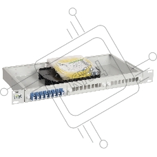Кросс укомплектованный IEK ITK 1U : SC (Simplex) 24шт; (OS2) (FOBX24-1U-24SCUS09)