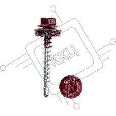 Саморез кровельный 4,8х35, окрашенный RAL 3005, короб (250 шт/уп) KRANZ