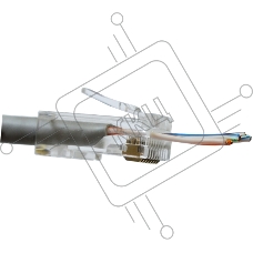 Коннектор Lanmaster RJ45 тип EZ, 8P8C, UTP, Cat.6, универсальный, со вставкой, покрытие 50 микрон,100 шт.