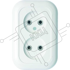 Розетка 2-м СП Валентина 10А IP20 РС10-393 бел. Кунцево 5449