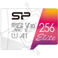 Флеш карта microSD 256GB Silicon Power Elite A1 microSDXC Class 10 UHS-I U3 100 Mb/s (SD адаптер)