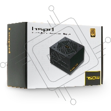 Блок питания HSPD, 750W 80 PLUS  Gold (ATX, 2.52, Full modular, 1x24(20+4)pin mesh 550mm, 1xCPU*2 8(4+4)pin 650+150mm, 2xPCIe*2 8(6+2)pin 500+150mm, 2xSATA*3 450+150+150mm, 1xMOLEX4pin*3 450+150+150mm , Active, 120x120mm, 150x140x86mm, APFC, OVP, UVP, SCP