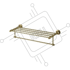 Полка для полотенец Potato Bronze P2611 антикварная бронза