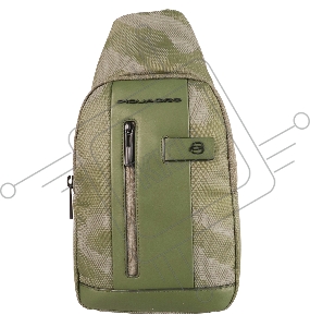 Рюкзак слинг Piquadro Brief2 CA4536BR2/CAMOREFVE зеленый камуфляж нейлон