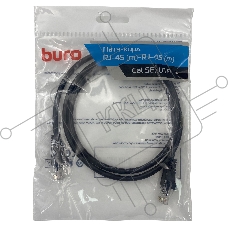 Патч-корд Buro UTP 4 пары cat5E CCA molded 1м черный RJ-45 (m)-RJ-45 (m)