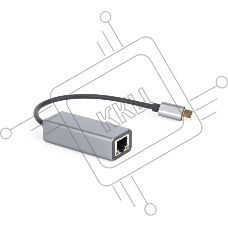 Кабель-переходник USB 3.1 Type-C -->RJ-45 1000Mbps Ethernet, Aluminum Shell, 0.15м VCOM <DU320M>