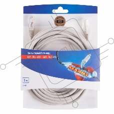 Rexant Пaтч-корд U/UTP, категория 5e, RJ45-RJ45, неэкранированный, PVC серый, 5м