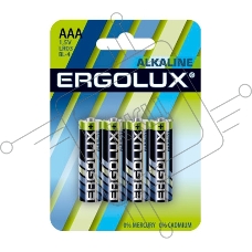 Элемент питания алкалиновый Ergolux LR03 BL-4 LR03 BL-4 1.5В Alkaline (блист.4шт)