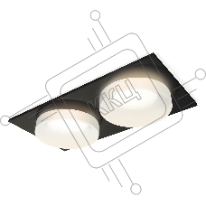 Комплект встраиваемого светильника Ambrella light XC7636044 SBK/FR черный песок/белый матовый MR16 GU5.3 (C7636, N7165)