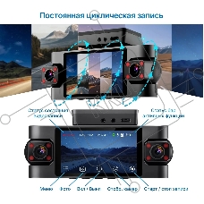 Видеорегистратор TrendVision Proof 360 GPS Ultra черный 2Mpix 2160x3840 2160p 150гр. GPS SigmaStar SSC8838G