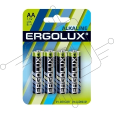 Элемент питания алкалиновый Ergolux LR6 BL-4 LR6 BL-4 1.5В Alkaline (блист.4шт)