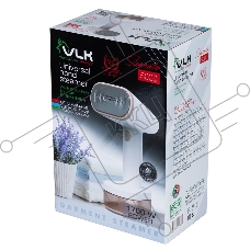 Отпариватель VLK Sorento 5000,, белый/бежевый, мощность 1700 Вт, производительность пара 32 г/мин, емкость 250 мл, 8 шт/уп