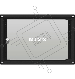 Шкаф коммутационный NTSS Lime (NTSS-WL6U5545GS-BL) настенный 6U 550x450мм пер.дв.стекл несъемн.бок.пан. 30кг черный 370мм 9.6кг 110град. 370мм IP20 сталь