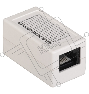 Проходной адаптер ITK кат.5E UTP, тип RJ45-RJ45 (8P8C), белый