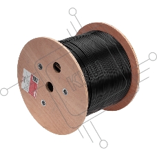 Кабель витая пара U/UTP, CAT 6, PE, 4PR, 23AWG, OUTDOOR, SOLID, черный, 305м REXANT