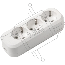 Розеточная колодка GSB-16-3-G-IP20 Classic, 16А, 3 места, с заземлением, без выключателя, IP20 General