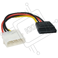 Кабель питания EX138936RUS SATA ExeGate EX-CC-SATA-PS (Molex 4pin/SATA15pin, 0,15м)