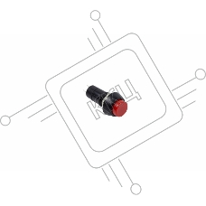 Выключатель-кнопка  250V 1А (2с) (ON)-OFF  Б/Фикс  красная  REXANT