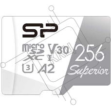 Флеш карта microSD 256GB Silicon Power Superior Pro A2 microSDXC Class 10 UHS-I U3 Colorful 100/80 Mb/s (SD адаптер)