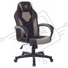 Кресло игровое Бюрократ Zombie GAME 17 черный/серый текстиль/эко.кожа крестовина пластик