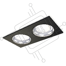 Комплект встраиваемого светильника Ambrella light XC7636061 SBK/PSL черный песок/серебро полированное MR16 GU5.3 (C7636, N7023)