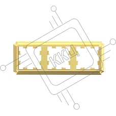 Рамка AtlasDesign Antique 3-постовая, универсальная, золото