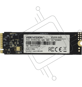 Накопитель SSD M.2 HIKVision 128GB E1000 Series <HS-SSD-E1000/128G> (PCI-E 3.0 x4, up to 990/650MBs, 3D TLC, NVMe, 22x80mm)