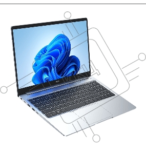 Ноутбук Tecno MEGABOOK-T1 R5 16+512G Silver Win11 T15DA 15.6