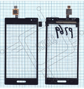 Сенсорное стекло (тачскрин) для LG Optimus L9 (P769), черное