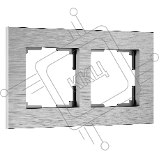 Рамка на 2 поста AluMax (алюминий) W0023506