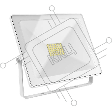 Прожектор светодиодный GAUSS 613120350  Gauss Elementary 50W 3510lm IP65 6500К белый