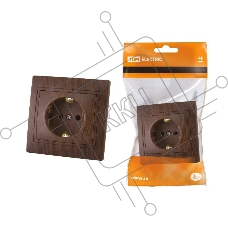 Розетка ТДМ Таймыр SQ1814-0312  2П+З 16А 250В ЭКО бук