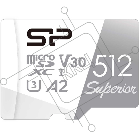 Флеш карта microSDXC 512Gb Class10 Silicon Power SP512GBSTXDA2V20SP Superior + adapter