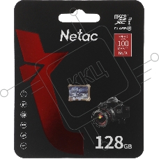 Флеш карта microSDHC 128GB Netac P500 ULTRA <NT02P500ULT-128G-S>  (без SD адаптера) 100MB/s
