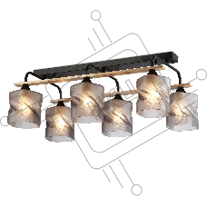 Светильник Ambrella light TR3033250/6 BK/WD черный/дерево E27/6 max 60W 580*340*245
