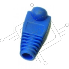 Защитные колпачки для кабеля 6,0мм cat.5, на соединение коннектора с кабелем, синий, 100 шт. в пчк