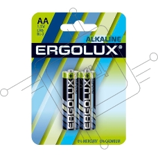 Элемент питания алкалиновый LR6 BL-2 LR6 BL-2 1.5В Alkaline (блист.2шт) Ergolux 11747