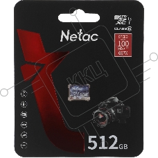 Флеш карта microSDHC 512GB Netac P500 ULTRA <NT02P500ULT-512G-S>  (без SD адаптера) 100MB/s