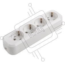 Розеточная колодка GSB-16-4-G-IP20 Classic, 16А, 4 места, с заземлением, без выключателя, IP20 General