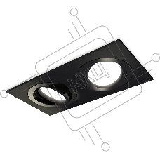 Комплект встраиваемого поворотного светильника Ambrella light XC7636081 SBK/PBK черный песок/черный полированный MR16 GU5.3 (C7636, N7002)