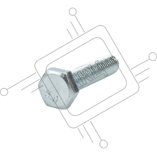 Болт шестигранный KRANZ DIN 933, 10х45, короб (10 шт./уп.)
