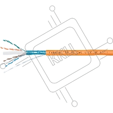 Кабель витая пара экранированная Cabeus SFTP-4P-Cat.6-SOLID-LSZH SFTP (SF/UTP), категория 6, 4 пары 0,57мм (23 AWG), одножильный (305 м)