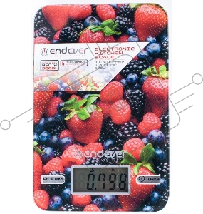 Весы кухонные Endever Skyline KS-528 (5кг, стекло, ягоды)