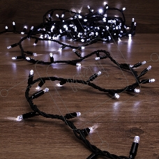 Гирлянда модульная «Дюраплей LED» 10 м, 200 LED, черный каучук, цвет свечения белый NEON-NIGHT