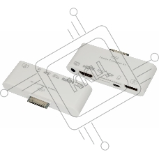 Адаптер AV 6 в 1 для iPhone 4/4S на HDMI, USB, microSD, SD, 3.5 мм, microUSB