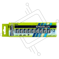 Батарея Ergolux Alkaline LR03 BP-12 AAA 1250mAh (12шт) коробка